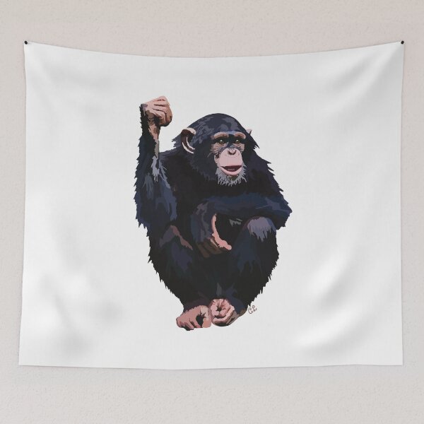 Item preview, Chimpanzee (Pan troglodytes schweinfurthii) designed and sold by Alawstrations.