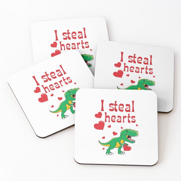 Item preview, I Steal Hearts Valentines Day Dinosaur designed and sold by AmalGr.