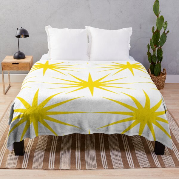 Item preview, Mid-Century Modern Art | Starburst Yellow Transparent designed and sold by Old Urban Farmhouse Design Studio.