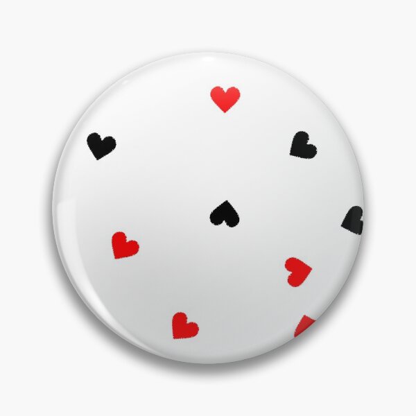 Item preview, Red and Black Polka Dot Heart Pattern on a White Background Large Sized Repeating Pattern designed and sold by Nicolette Olivier.