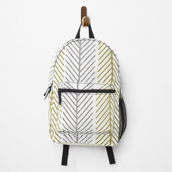 Item preview, Abstract Art | Chevron Arrows Gold Silver designed and sold by Old Urban Farmhouse Design Studio.