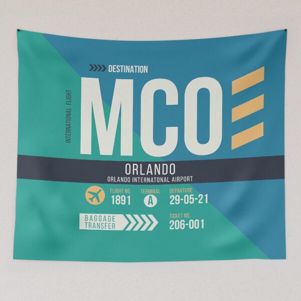 Item preview, Orlando (MCO) Airport Code Baggage Tag designed and sold by SLAG-Creative.