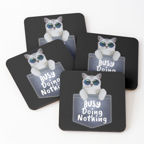 Item preview, Busy Doing Nothing - Cool Cat in a Pocket designed and sold by alancrapopod.