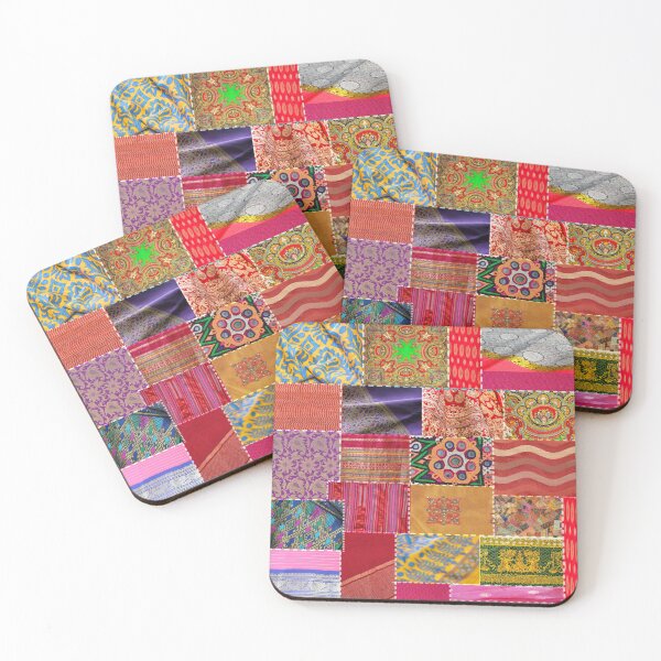 Item preview, Boho Art | Sari Patchwork Quilt designed and sold by Old Urban Farmhouse Design Studio.