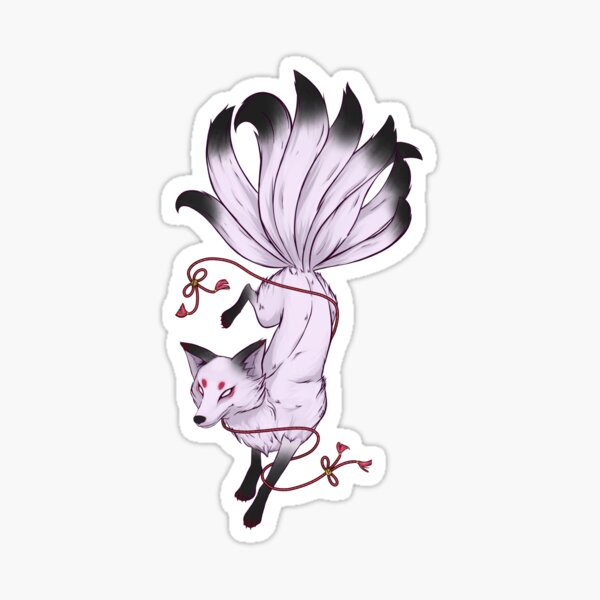 Kitsune silhouette Sticker