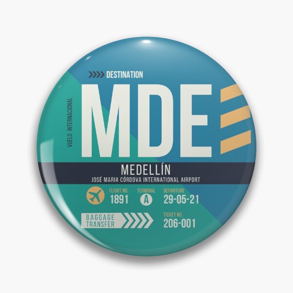 Artikelvorschau, Medellin (MDE) Flughafencode Gepäckanhänger entworfen und verkauft von SLAG-Creative.