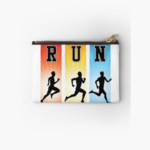 Item preview, RUN color banner graphic with running silhouettes designed and sold by Surfer Dave Designs.