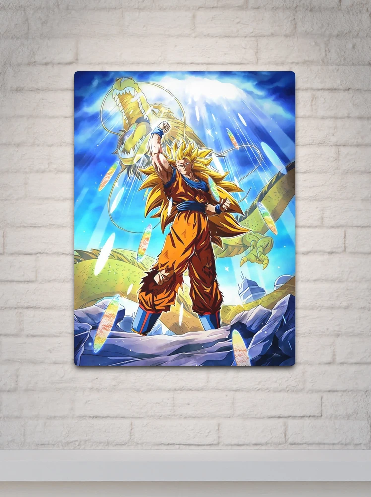 Goku Super Saiyan Blue Kaioken Silk Poster Printed Wall Decor 20 x