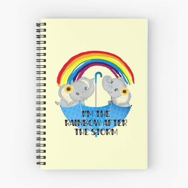 Item preview, I'm the Rainbow after The Storm Cute Baby Elephants with Yellow Sunflowers designed and sold by StickerArtwork.