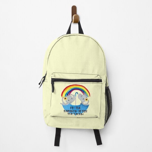 Item preview, I'm the Rainbow after The Storm Cute Baby Elephants with Yellow Sunflowers designed and sold by StickerArtwork.