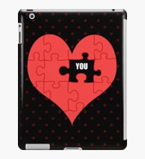 Heart Puzzle (black) iPad Case/Skin