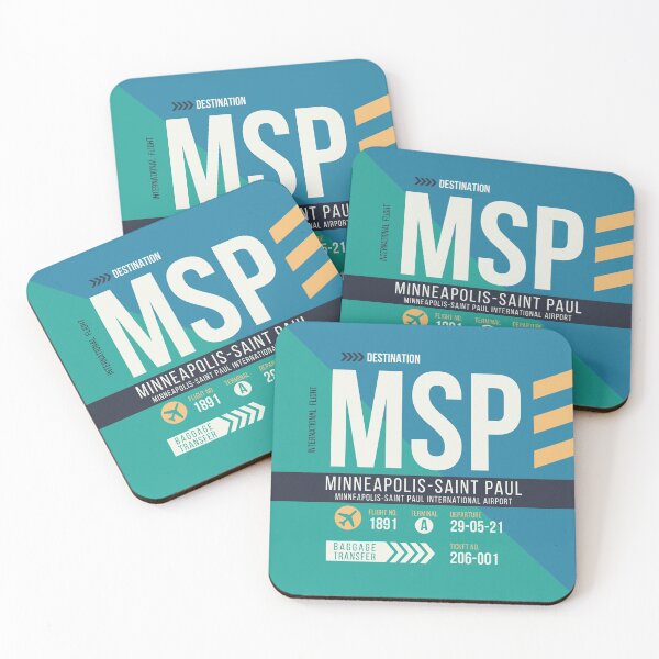 Item preview, Minneapolis Saint Paul (MSP) Airport Code Baggage Tag designed and sold by SLAG-Creative.