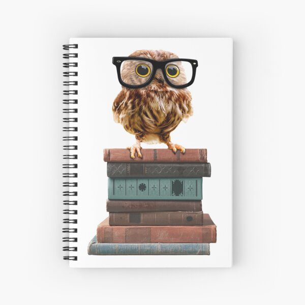 Item preview, Adorable Nerdy Owl with Glasses on Books designed and sold by SirLeeTees.