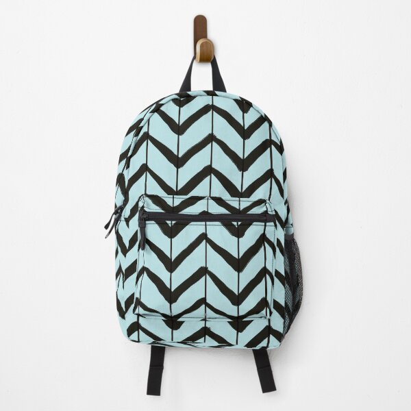 Item preview, Abstract Art | Chevron Arrows Black on Aqua designed and sold by Old Urban Farmhouse Design Studio.