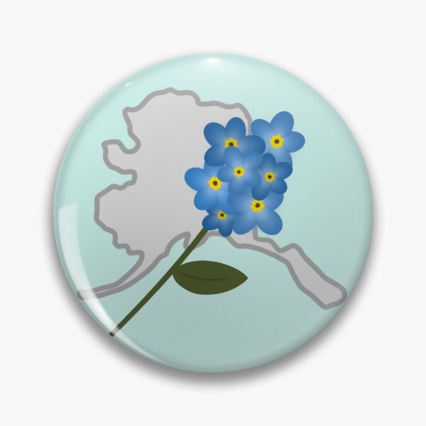Artikelvorschau, Alaska State Flower - Vergiss mich nicht Aufkleber entworfen und verkauft von @ CC.Creative.Studios.