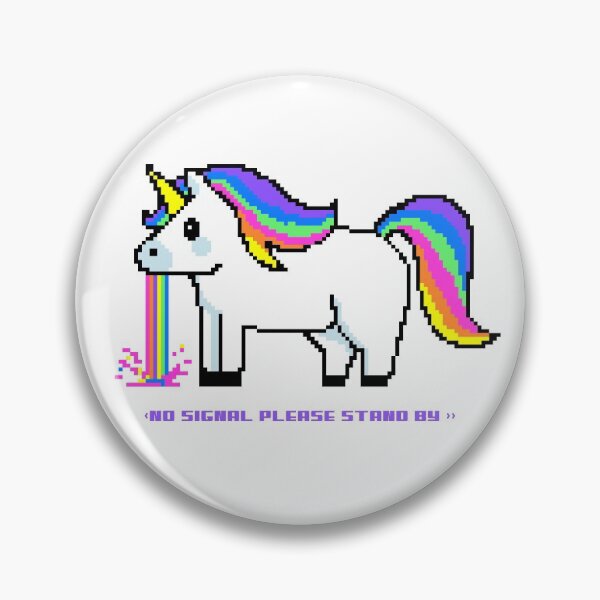 Item preview, Unicorn, no signal please stand by, color, rainbow, white,t-shirt designed and sold by Mydogheart4you.