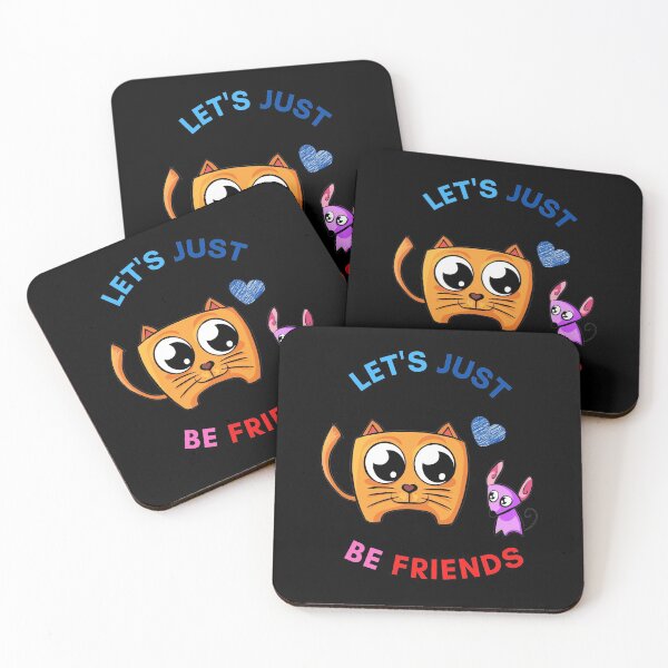 Item preview, Let's Just Be Friends - Funny Cat and Dog Friendship Valentine's Day designed and sold by LordAudes.