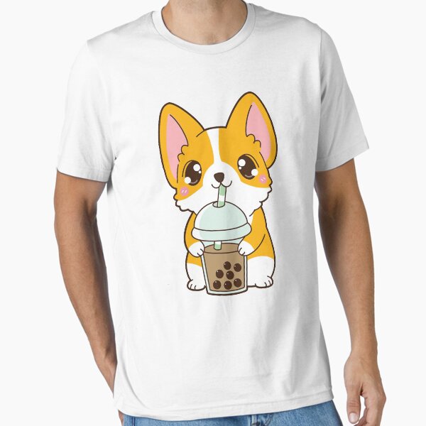 Vista previa del artículo con la obra «Boba Cat bebiendo Boba Kitten Kawaii Japanese Kitty», diseñado y vendido por BTGTEES.