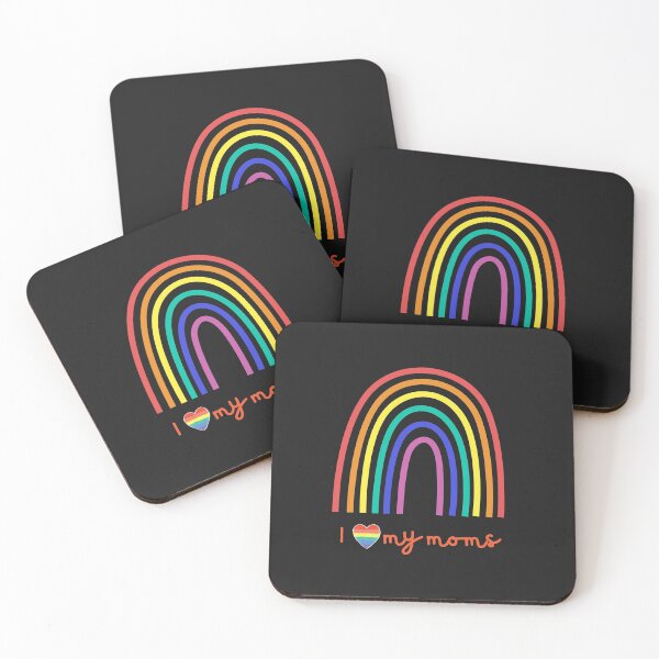Item preview, I Love My Moms Rainbow Design  designed and sold by TrackinDaTrends.