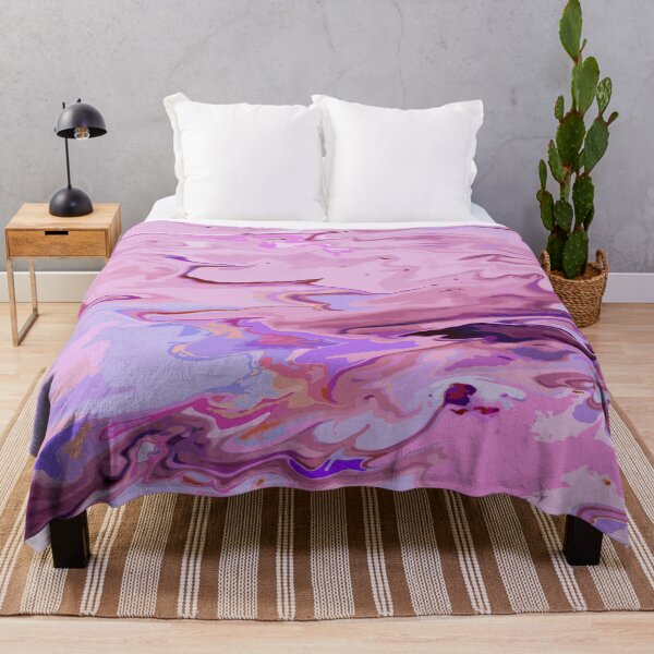 Item preview, Acrylic swipe purple marbel texture maximalist decor design rippy yet elegant paint waves designed and sold by Novel-ty.