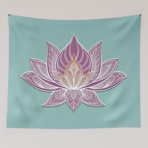 Item preview, Lotus Mandala (Purple and Peach) designed and sold by squishyrainbow.