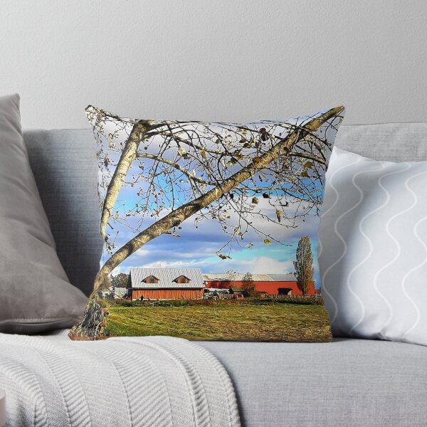 Westham Island Herb Farm Throw Pillow