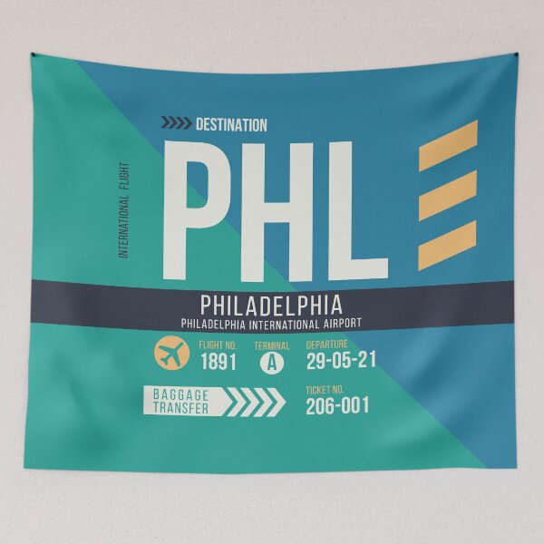 Item preview, Philadelphia (PHL) Airport Code Baggage Tag designed and sold by SLAG-Creative.