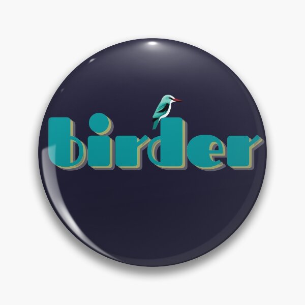 Item preview, birder birdwatching birding logo with bird green designed and sold by TheWaterBirds.