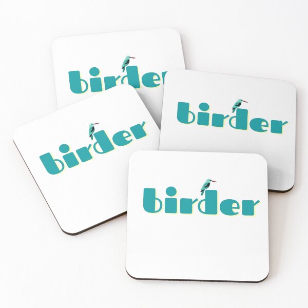 Item preview, birder birdwatching birding logo with bird green designed and sold by TheWaterBirds.