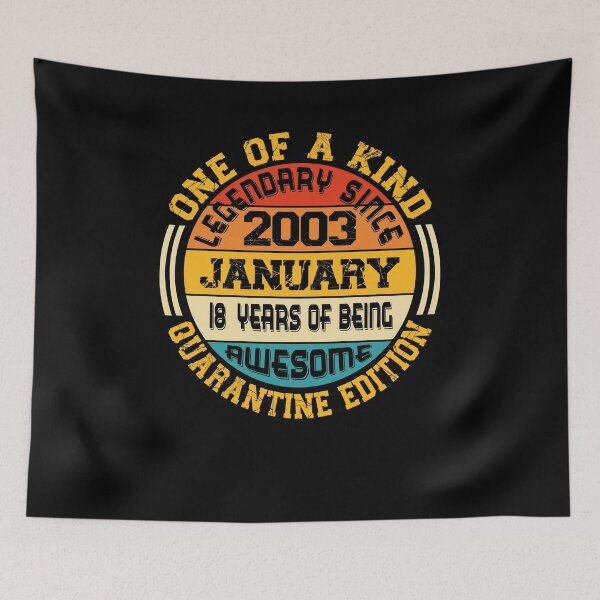 Item preview, 18th Birthday 18 Years Born In 2003 January designed and sold by Renergie.