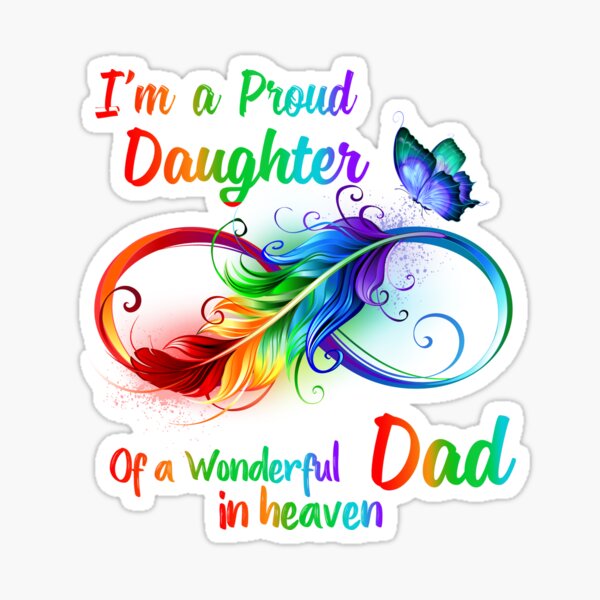 Download Dad In Heaven Stickers Redbubble