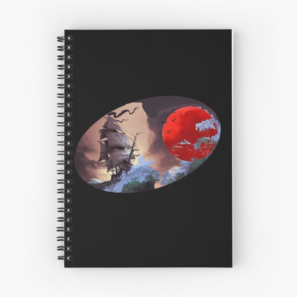 Item preview, pirate ship and sunset t-shirt design  designed and sold by zouhairchnafa.