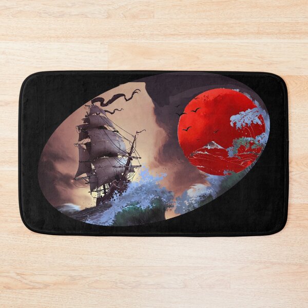Item preview, pirate ship and sunset t-shirt design  designed and sold by zouhairchnafa.