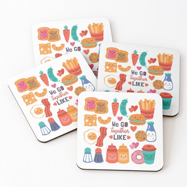 Item preview, We Go Together Like - Cute Funny Food Set designed and sold by mouad naouiri.