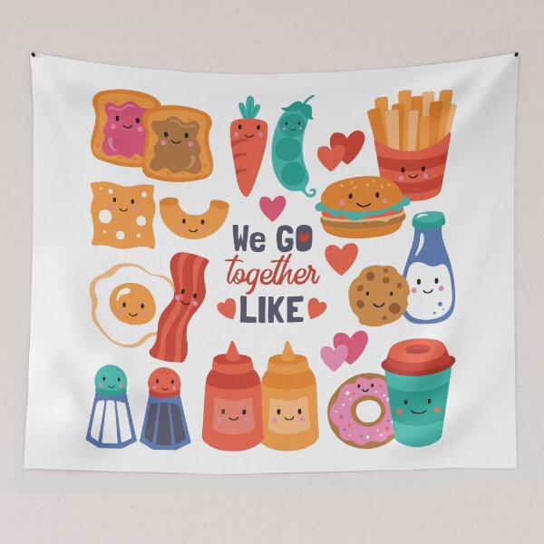Item preview, We Go Together Like - Cute Funny Food Set designed and sold by mouad naouiri.