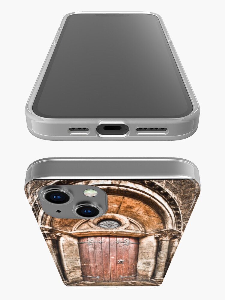 Alternate view of Old bronze wood door iPhone Case