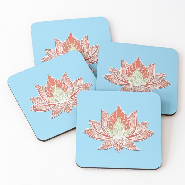 Item preview, Lotus Mandala (Red Orange and Gold) designed and sold by squishyrainbow.