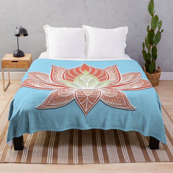 Item preview, Lotus Mandala (Red Orange and Gold) designed and sold by squishyrainbow.