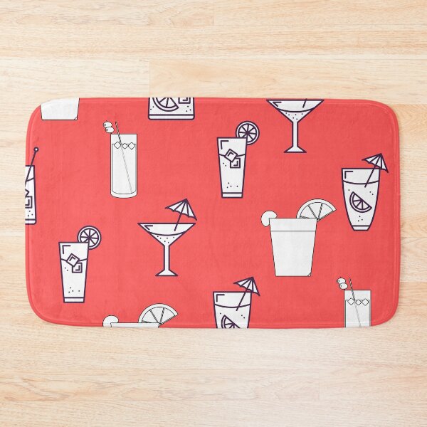 Item preview, Drinks (Pattern on Red) designed and sold by JazzPWall.