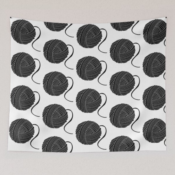 Item preview, Black Yarn Ball designed and sold by QuinnRamsay.