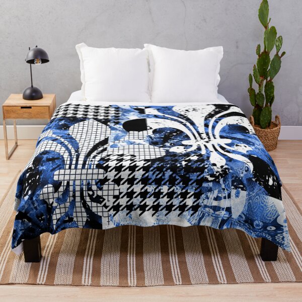 Item preview, Floral de Lis Royal Blue designed and sold by Sharon Schwalbe.