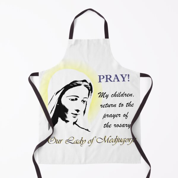 Item preview, Message of Our Lady of Medjugorje black and white design designed and sold by Brasilia.