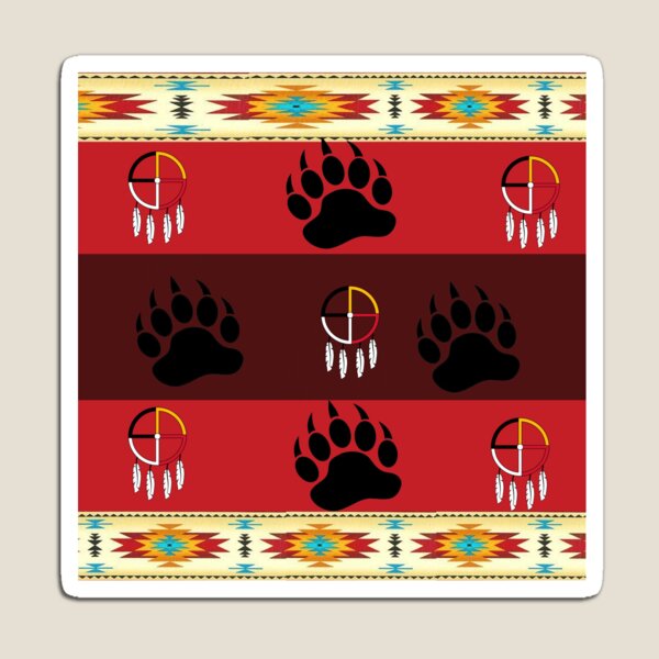 Item preview, design with bear paw motif and dream catcher designed and sold by bouaabila.