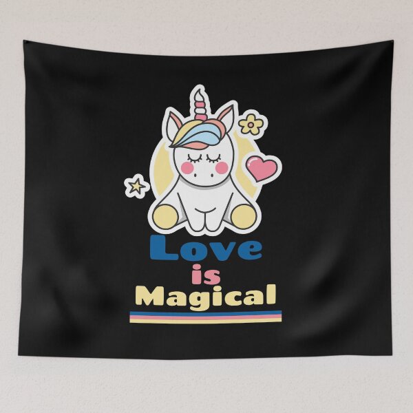 Item preview, Love is Magical - Valentines Day Unicorn designed and sold by alancrapopod.