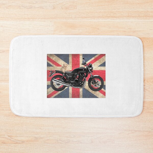 Item preview, Brit cat on motorcycle  designed and sold by motorzycle.