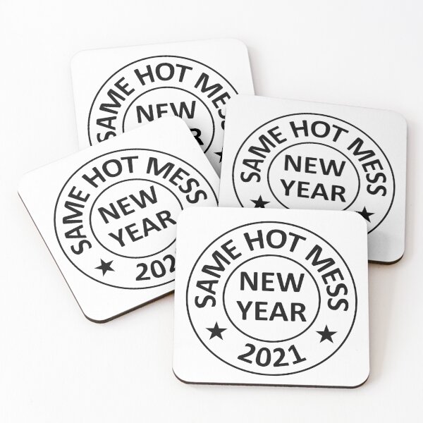 Item preview, New Year Same Hot Mess 2021 - Circles - Black designed and sold by TKsTees.