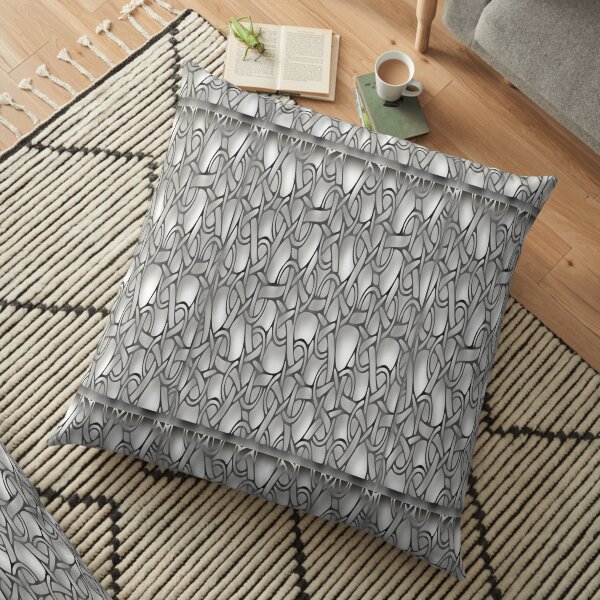 Grey Design Floor Pillow