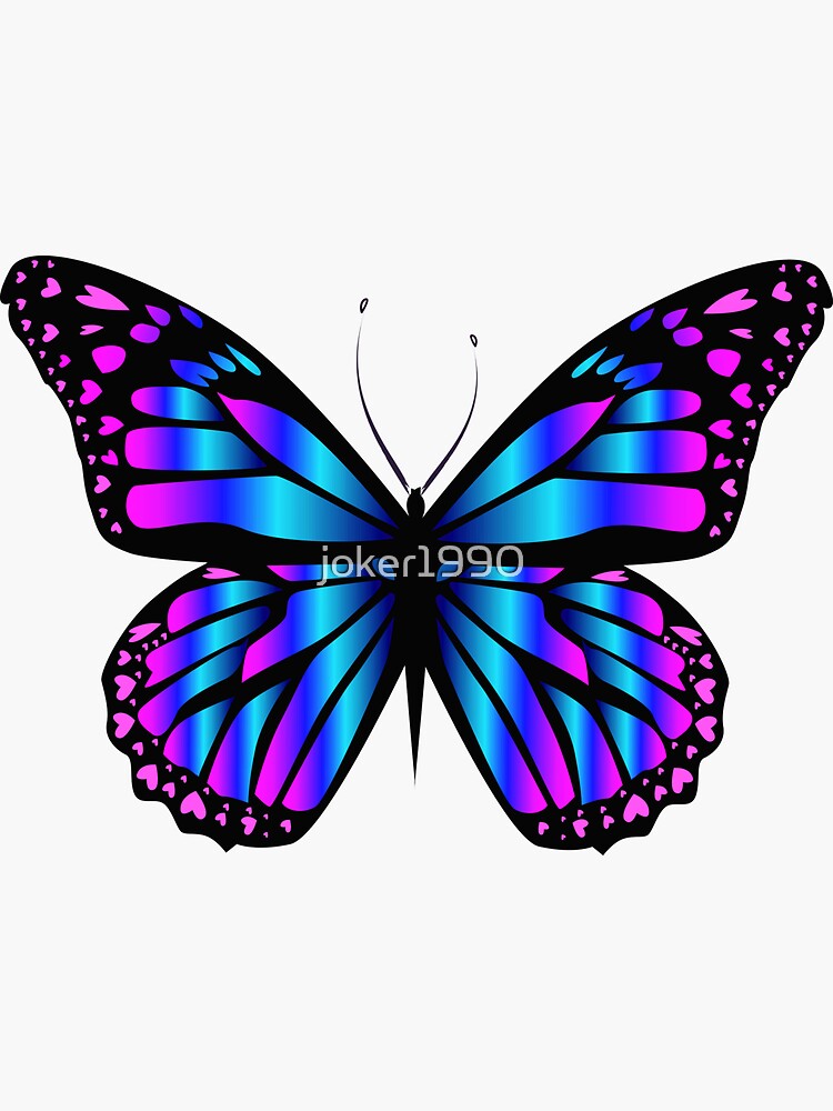 Sticker « Emoji papillon violet », par joker1990 Redbubble