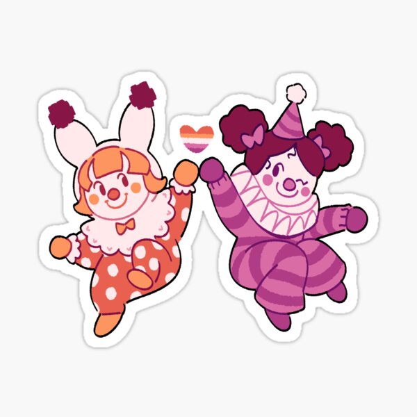 LGBT Lesbian Clowns Sticker