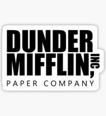 Dunder Mifflin Logo - B/W Sticker Sticker